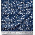 thumbnail image 1 of Soimoi Poly Georgette Fabric Geometrical Check & Aster Floral Fabric Prints By Yard 52 Inch Wide, 1 of 3