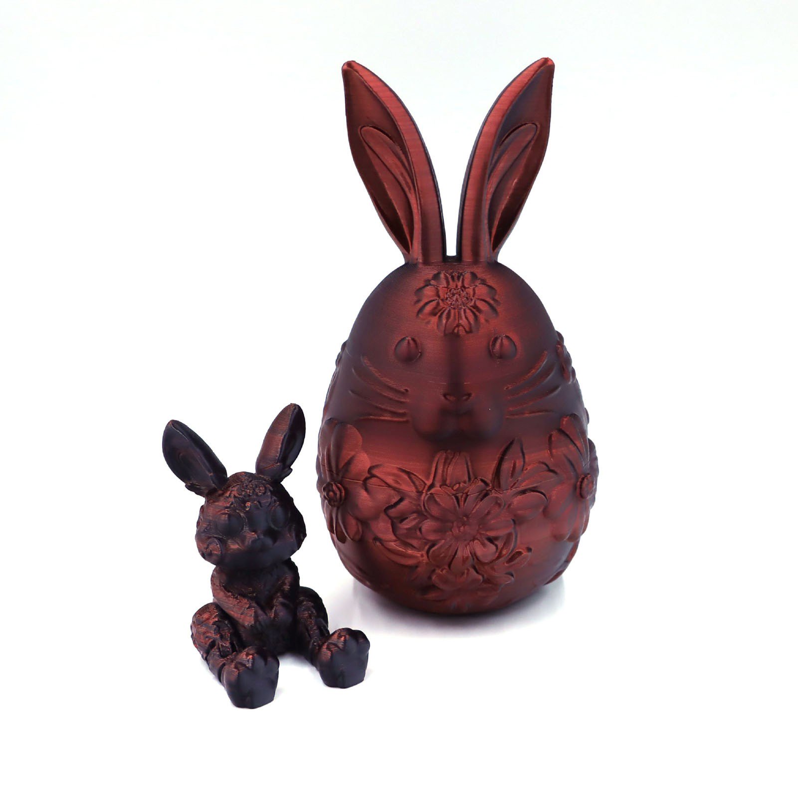 Œuf Et Lapin De Pâques Imprimés En 3D – Phosphorescent – Peluche 7,5 Cm – Décoration De Bureau Et Voiture