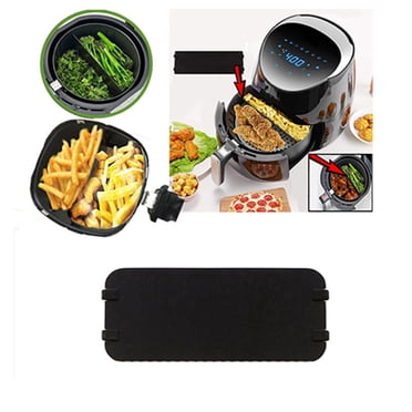 Lloopyting Friteuse à Air Chaud à 2 Paniers de 26 qt, Noire - Séparateur de Panier Perforé