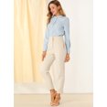 thumbnail image 2 of INSPIRE CHIC Chemises à Manches Longues pour Femmes avec Col Montant et Boutons, 2 of 6