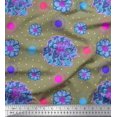 thumbnail image 1 of Soimoi Poly Georgette Fabric Artistic Floral Print Fabric by the Yard 42 Inch Wide, 1 of 3