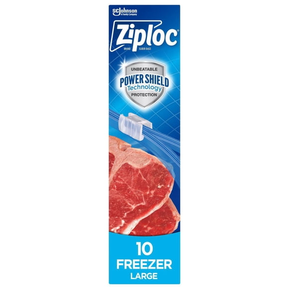 Ziploc® Slider Freezer Bags with Power Seal Technology, Large