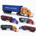 thumbnail image 3 of 1 65 Modèle de Camion en Alliage Réaliste Simulé Détaillé Américain Super Long Modèle de Camion de Transport pour Adultes, 3 of 10
