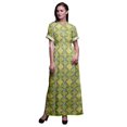 thumbnail image 1 of Bimba Robe Longue d'Été en Rayonne Imprimée Pin et Feuilles à Manches Kimono avec Fente - Très Petit, 1 of 1
