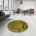 thumbnail image 4 of Ahgly Company Tapis d'Intérieur Lavable à la Machine, Carré, Transitionnel, Vert, Tapis de Zone, 6 Pieds Carré, 4 of 7