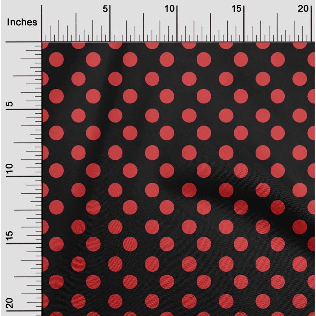 oneOone Viscose Chiffon Fabric Polka Dots Printed Craft Fabric BTY 42 Inch Wide