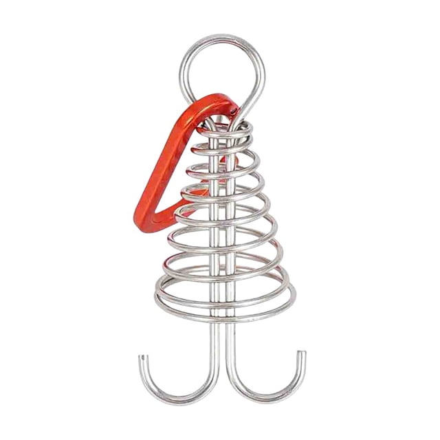 Poulpe de Pont en Spirale Réglable Ressort Durable Camping Extérieur Poulpe Boucle avec Mousqueton Crochet pour Randonnée