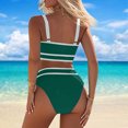 thumbnail image 5 of FAIWAD Womens 2 Piece Swimsuits Sports Color Block Bikini Sets Removable Bra Pad Full Coverage Bathing Suits for Girls, 5 of 5