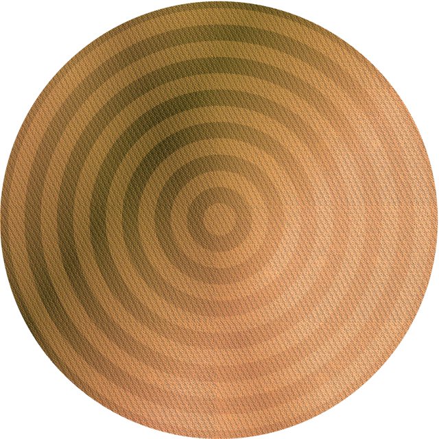 Ahgly Tapis Rond Lavable en Machine Intérieur Transitionnel Orange, 5 Pieds Rond