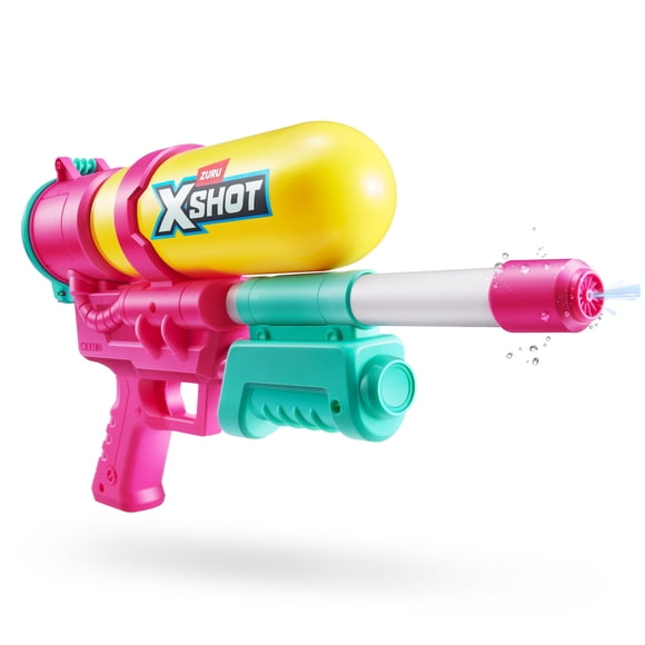 XSHOT Water Fast Fill (33ft & 750ml) 80s Super Splash Yellow Outdoor Water Blaster by ZURU Ages 6+