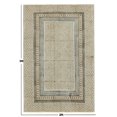 thumbnail image 2 of Casavani Handblock Printed Living Room Carpets Beige Cotton Home Decor Kilim Square Area Rug 6x6 feet, 2 of 5