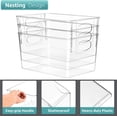 thumbnail image 3 of Sorbus Large Plastic Storage Bins - for Kitchen Organization, Pantry Organizers and Storage, Fridge Organizer, Cabinet Organizer, Refrigerator Organizer Bins - Clear Storage Bins (8 pack), 3 of 8