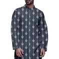 thumbnail image 4 of Atasi Button Down Asymmetric Printed Long Sleeve Rayon Kurta Pyjama Set, 4 of 4