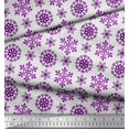 thumbnail image 3 of Soimoi Rayon Fabric Snow Flakes Floral Print Fabric by Yard 42 Inch Wide, 3 of 5