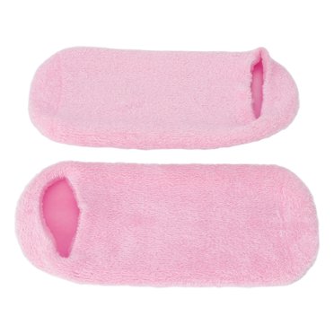 Chaussettes Hydratantes Chaussettes en Gel Chaussettes Hydratantes en Gel 2 Pcs Chaussettes Hydratantes Réparant la Peau Rugueuse Conception en une Pièce Couche de Gel d'Huile Essentielle Réutilisable pour la Maison Rose