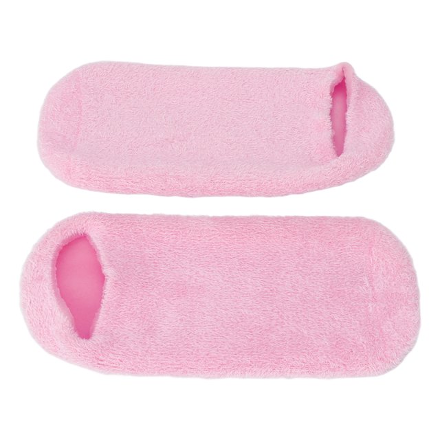 Chaussettes Hydratantes Chaussettes en Gel Chaussettes Hydratantes en Gel 2 Pcs Chaussettes Hydratantes Réparant la Peau Rugueuse Conception en une Pièce Couche de Gel d'Huile Essentielle Réutilisable pour la Maison Rose