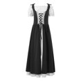 thumbnail image 3 of YiZYiF Robe Vintage Médiévale Renaissance à Manches Courtes pour Filles Enfants Halloween Festival Jeu de Rôle Fête Robes de Bal Noir 8, 3 of 5