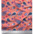 thumbnail image 1 of Soimoi Polyester Crepe Fabric Artistic Paisley Fabric Prints by Yard 42 Inch Wide, 1 of 3