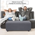 thumbnail image 3 of PiccoCasa Housse Extensible pour Pouf Housse de Meuble Gris Foncé Grand, 3 of 7