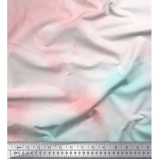 Soimoi Polyester Crepe Fabric Ombre Tie-Dye Decor Fabric Printed Yard 52 Inch Wide