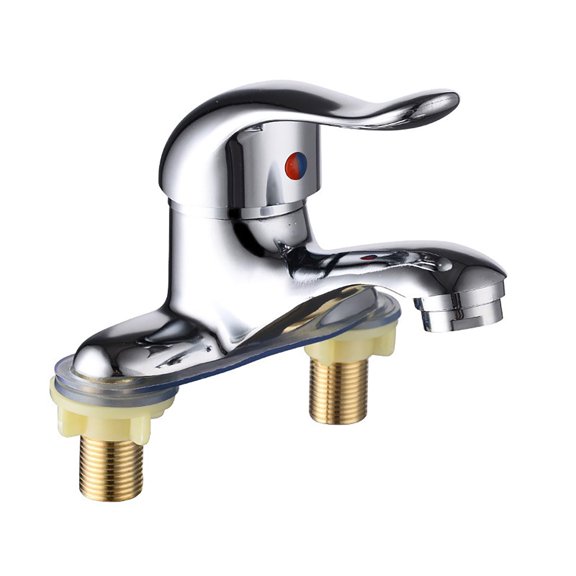Cqxid Robinets à Moins de 15 $ Robinet de Salle de Bain à Double Couplet pour Lavabo Robinet de Comptoir Mélangeur