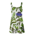 thumbnail image 4 of Pisexur Combinaison Casual Plus de Taille pour Femmes Summer Floral Sans Manches Barboteuse Sangle Spaghetti Réglable en Vrac Short Extensible une Pièce Combinaisons avec Poches S-3XL, 4 of 5