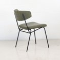 thumbnail image 3 of Ingrid Contract Grade Modern Faux Leather & Metal Side Chair (Set of 2), 3 of 4