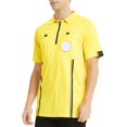 thumbnail image 3 of TOPTIE Men's Soccer Referee Jersey Officials Pro Short Sleeve Referee Shirts-Yellow-XL, 3 of 8
