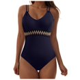 thumbnail image 1 of Huesdet Women's One Piece Athletic Racerback Swimsuit Slimming Bathing Suit[Blue,S], 1 of 7