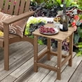 thumbnail image 2 of Costway 14" Patio Adirondack Side End Table HDPE Square Weather Resistant Garden Brown, 2 of 9