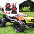 thumbnail image 3 of MERIGLARE 4 Pieces DIY Accessories Spare Model DIY Spare Part RC Wheels Tires for 1/10 Red, 3 of 7