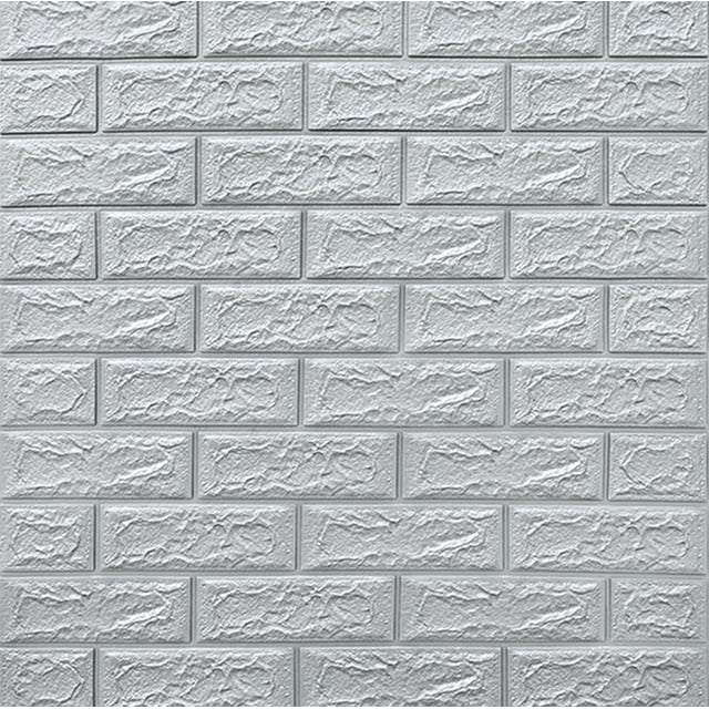 Autocollants Muraux 3D en Mousse PE Gris 70x77cm Autocollants Muraux