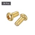 thumbnail image 3 of Unique Bargains M4x8mm Brass Machine Screws, Phillips Pan Head Fastener Bolts 36Pack, 3 of 5