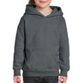 thumbnail image 1 of Gildan Youth Heavy Blend Hooded Sweatshirt, XL, Charcoal, 1 of 2