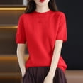 thumbnail image 2 of KIHOUT Nouveaux Hauts de Mode d'Été pour Femmes 2024, Veste Sans Manches à Col Rond pour Dames, Rouge m, 2 of 3