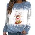 thumbnail image 2 of Chemises pour Femmes, Chemise de Noël à Manches Longues, Col Rond, Décontractée, Ample, Imprimé Élan, Chandail, Manches Longues, Tendance, en Liquidation, 2 of 5