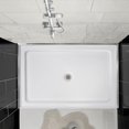 thumbnail image 3 of BeesClover Shower Base with Left Stainless Steel Drain, Rectangular Acrylic Shower Pan Tray with Slip Resistant Textured Surface for Modern Bathroom Floor, Easy Clean, 3 of 8
