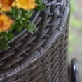 thumbnail image 3 of Grapevine Resin Wicker Planter with Tall Metal Stand, 3 of 8