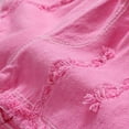 thumbnail image 3 of Big Discount,Versatile Denim Shorts, Solid Color, Button Pocket, Ripped Style, For Kids, Comfortable Fit, Playtime Fashion, Kids Shorts Light and Breezy|Cotton,Hot Pink,Sopatenor, 3 of 8