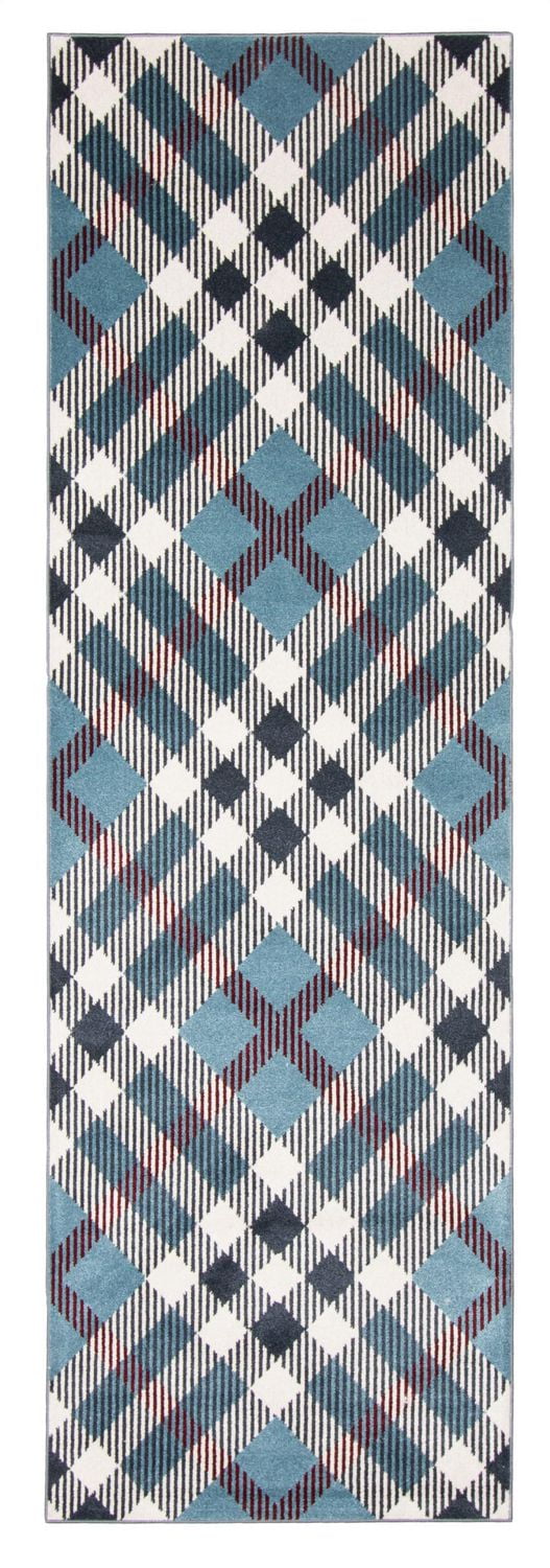 Tapis Lavable ECARPET à Carreaux pour Chambre, Salon, Chambre d'Enfant