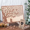 thumbnail image 4 of Wedding Guest Book Tree Wooden Keepsake Sign In Board With Leaves For Fingerprint Or Message Rustic Anniversary Or Event Memorial,1 Guest Message Board Clearance, 4 of 7