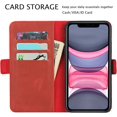 thumbnail image 4 of AmPm iPhone Xs Max Leather Case, Luxury Genuine Leather Wallet with Viewing Stand and Card Slots, Flip Cover Gift Boxed and Handmade for Apple iPhone Xs Max (DarkOrange), 4 of 8