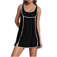 thumbnail image 1 of Cinvoph Robe de Tennis d'Été pour Femmes, Athlétique, à Encolure Carrée, Sans Manches, Mini-Robe, Décontractée, pour Entraînement, Exercice, Golf, 1 of 8
