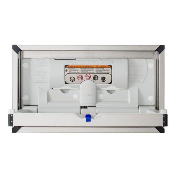 Foundations Stainless Steel Horizontal Baby Changing Station, Recessed Mount, 250 lb Capacity (100SSC-R)