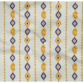 thumbnail image 4 of oneOone Tissu Popeline Sergé Coton Bio Rayé & Géométrique Ikat Imprimé au Mètre 42 Pouces de Large, 4 of 4