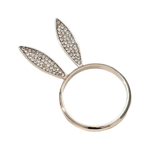 Cooking Utensils Rabbit Napkin Ring Set for Dining Table Decoration Crafted in Metal with Easter Bunny Theme Gold Tone Elegant Cloth Napkin Holder for Spring Parties and Weddings