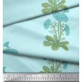 thumbnail image 3 of Soimoi Polyester Crepe Fabric Leaves & Floral Block Fabric Prints by Yard 52 Inch Wide, 3 of 3