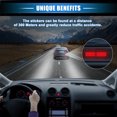 thumbnail image 3 of Unique Bargains 20 Pcs Reflective Stickers, 3.11"x1.18" Rectangle Shape Safety Tape Reflector Universal for Cars Trucks Trailers Waterproof PET Red, 3 of 7