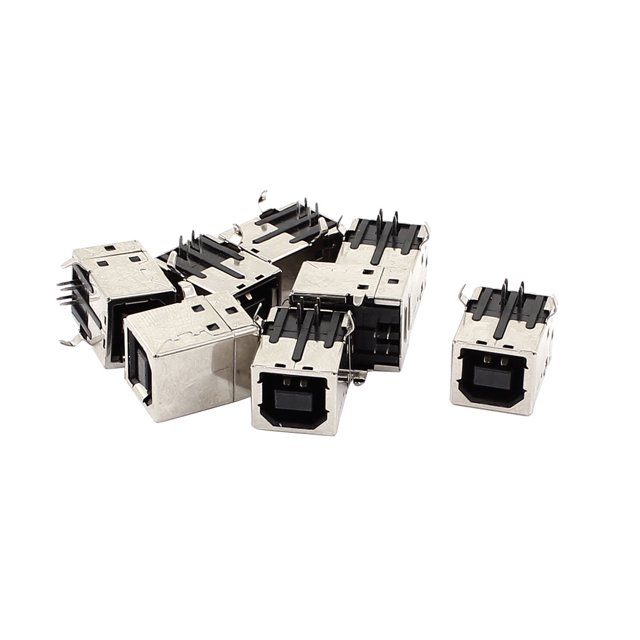 Unique Bargains 8 Pcs Connecteur de Prise Femelle USB 2.0 Type B Montage PCB 4 Broches