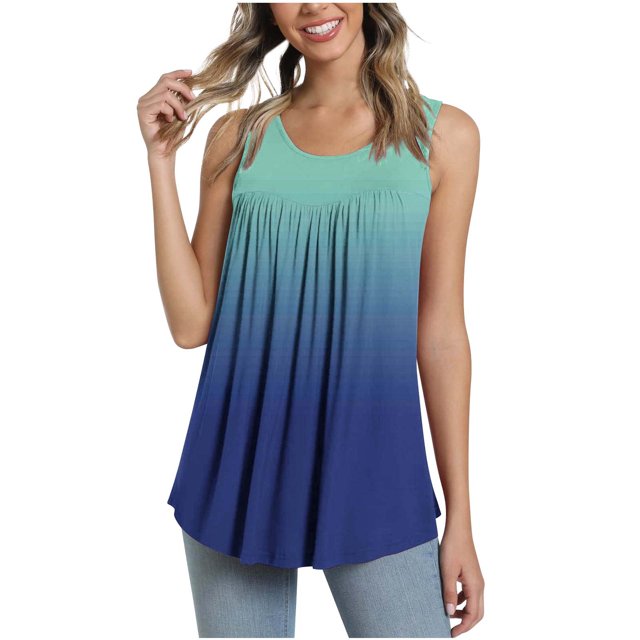 Birdeem Blouse Sans Manches Décontractée d'Été pour Femmes, Col Ras du Cou, Hauts, T-Shirt à Imprimé Floral, Gilet pour Femmes